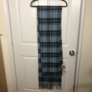 Gap women tartan print blue black scarf, new with tags
